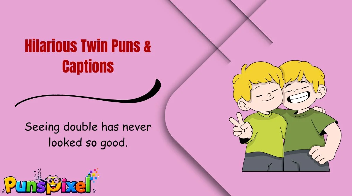 Hilarious Twin Puns & Captions